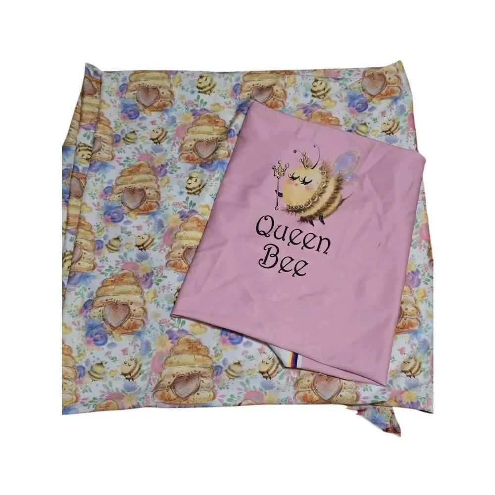 1 1/2 Yards Kammie Lou Lou Custom Swim Fabric and Matching Panel in Queen Bee